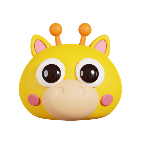 Giraffe Face  3D Emoji