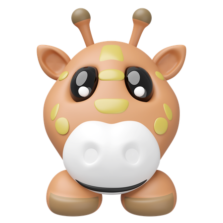 キリンの頭  3D Icon