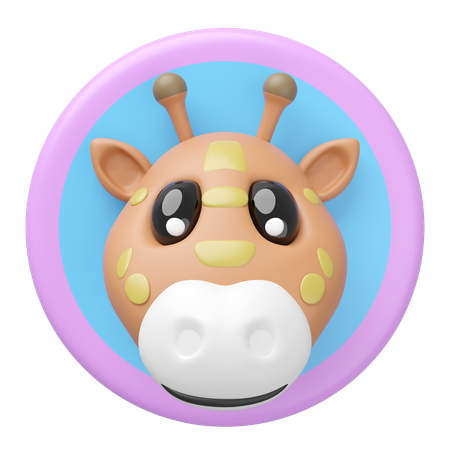 キリンの頭  3D Icon