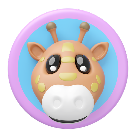 Giraffe Head  3D Icon
