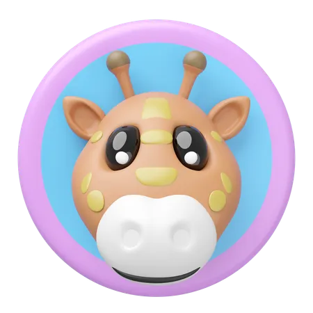 Giraffe Head  3D Icon