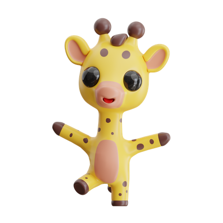 Giraffe Jumping  3D Icon