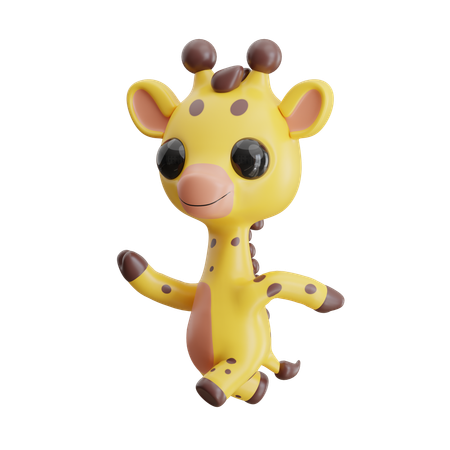 Giraffe Running  3D Icon