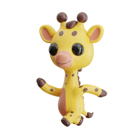 Giraffe Running  3D Icon