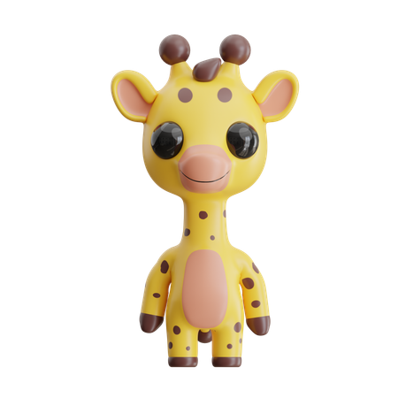 Giraffe Standing Upright  3D Icon