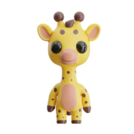 Giraffe Standing Upright  3D Icon