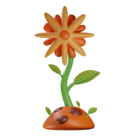 Flor del sol  3D Icon