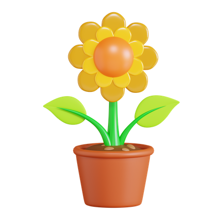 Flor del sol  3D Icon