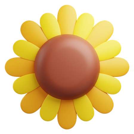 Flor del sol  3D Icon