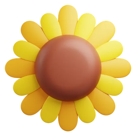 Flor del sol  3D Icon