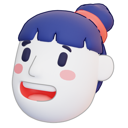 女の子  3D Icon