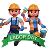 Girl and boy celebrating labor day