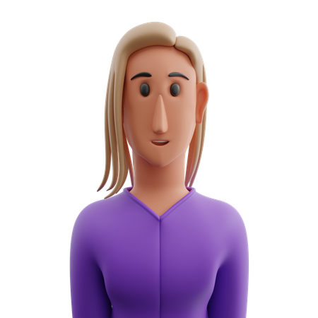 Girl avatar  3D Icon