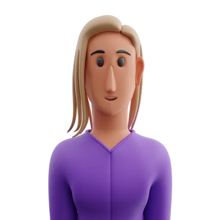 Girl avatar  3D Icon