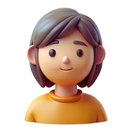 Girl Avatar 3D Icon