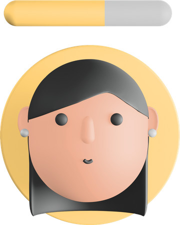 Girl avatar  3D Icon