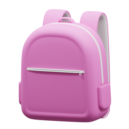 Girl Backpack  3D Icon