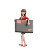 Girl Carrying A Large Credit Card