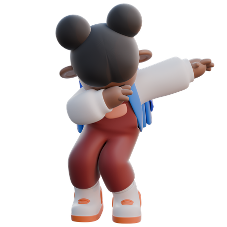 Girl Celebrate Victory  3D Icon
