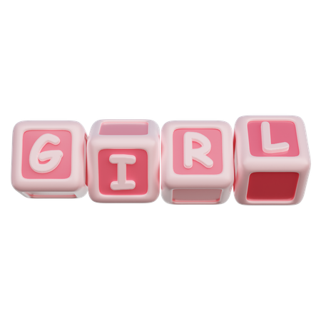 Girl Cubes  3D Icon