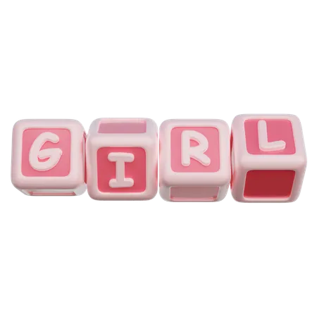 Girl Cubes  3D Icon