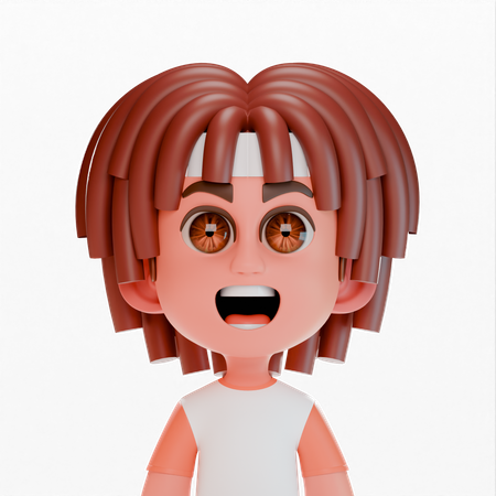 Girl Cute Avatar  3D Icon