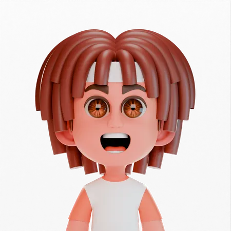Girl Cute Avatar  3D Icon