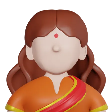 Girl Diwali  3D Icon