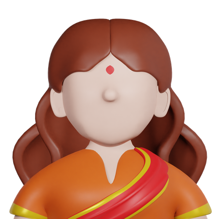 Girl Diwali  3D Icon