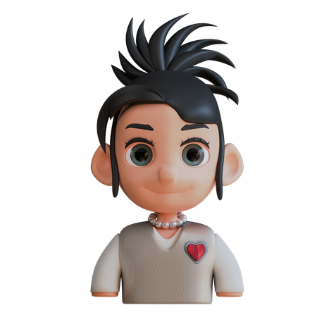 Girl Full Love  3D Icon