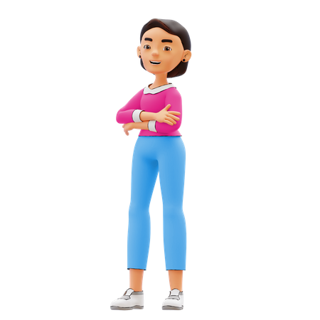 Girl giving pose  3D Icon
