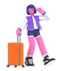 Girl going on a vacation