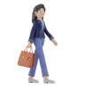 Girl Going To Office