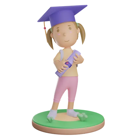 3 D Children Graduation Day Illustration 3D Illustration