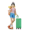 Girl Is Holding A Suitcase