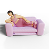 3d lazy person emoji