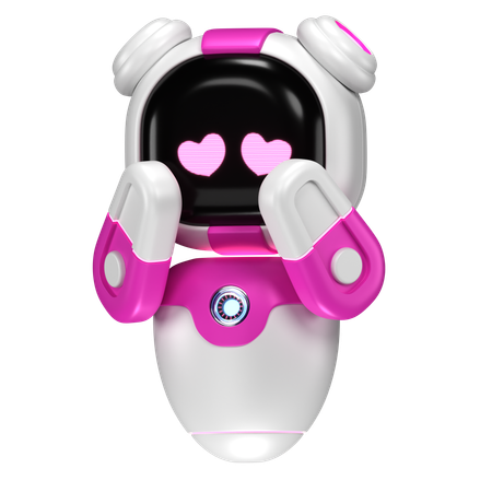 Girl Robot  3D Illustration