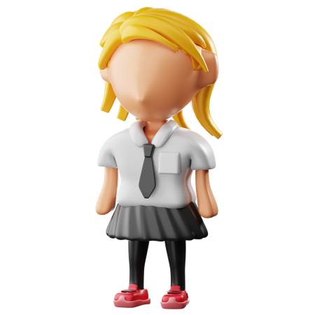 Girl Student  3D Icon