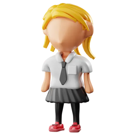 Girl Student  3D Icon