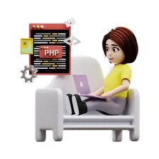 Girl Student Learning Programming 3D Illustration - Free Download ...
