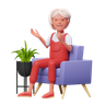 3d woman talking to someone