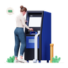 atm cash dispenser 3d illustration