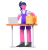 Girl With Ai Robot