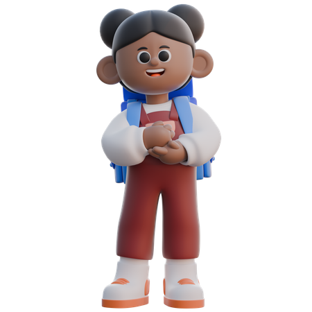 Girl with Get It pose  3D Icon