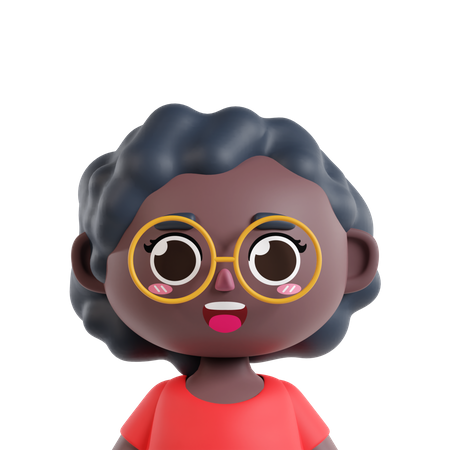 Girl With Goggles  3D Icon