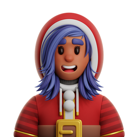 Girl With Hoodie  3D Icon