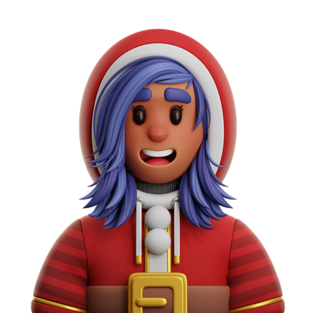 Girl With Hoodie  3D Icon