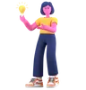 Girl with idea