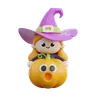 girl with pumpkincartoon character