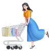 Girl With Shopping Cart